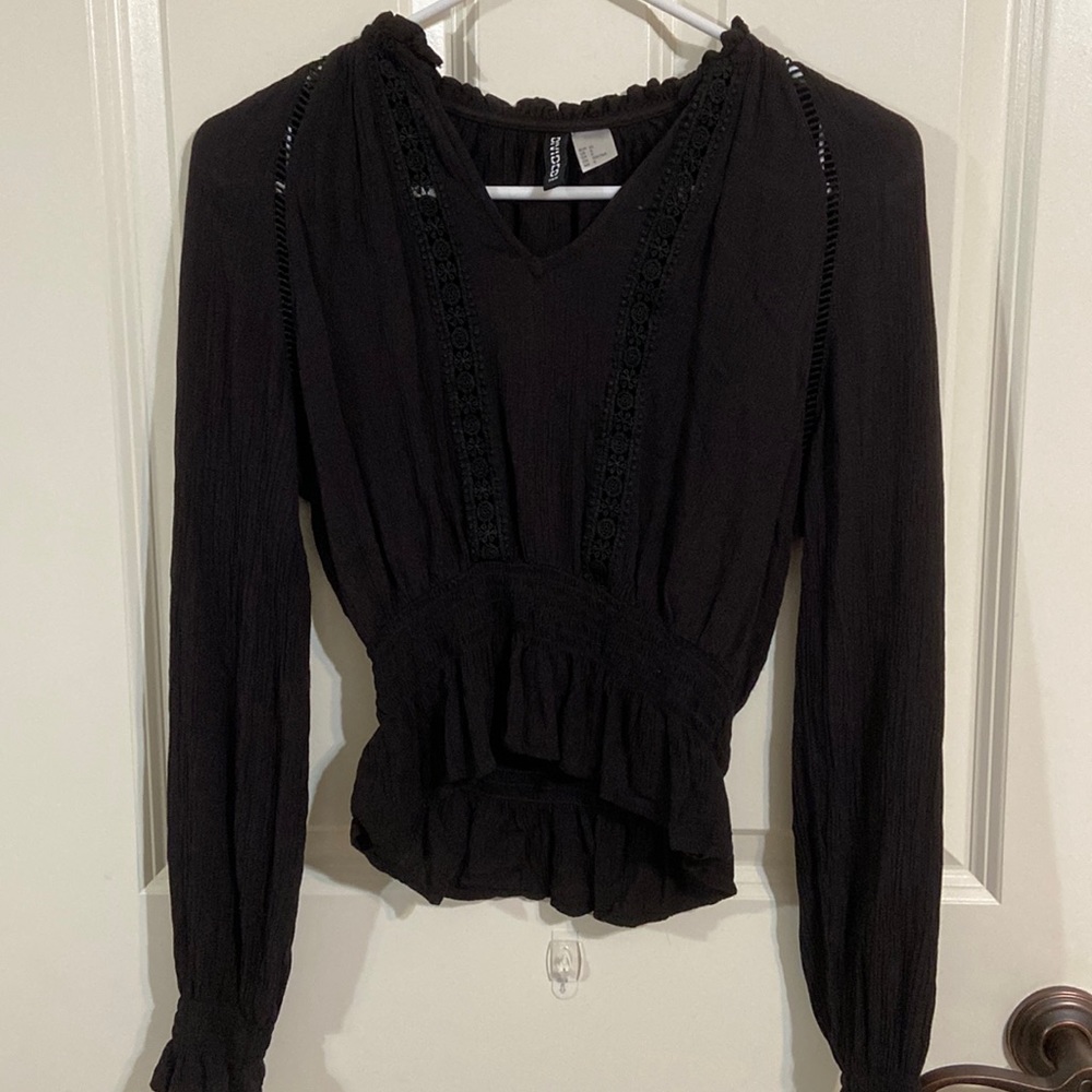 Black Fitted Blouse
